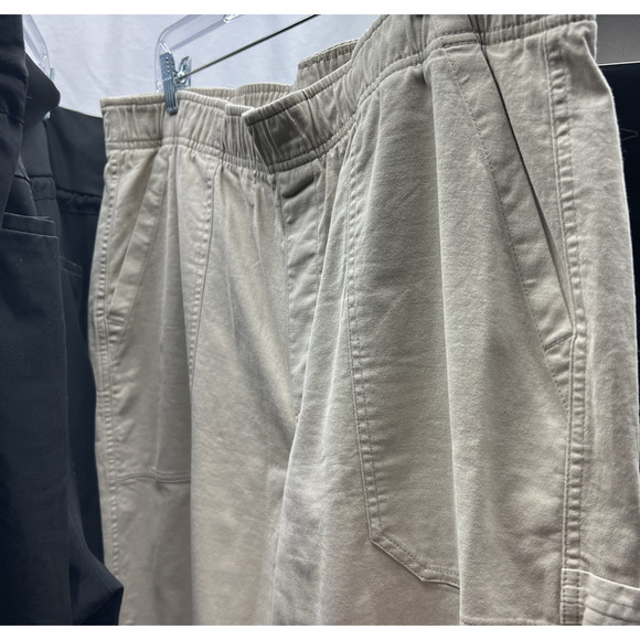 Old Navy + Ankle Pants Size XL Pull On Wide Led Pockets Lot of 3 Gray Black Tan - Picture 4 of 16
